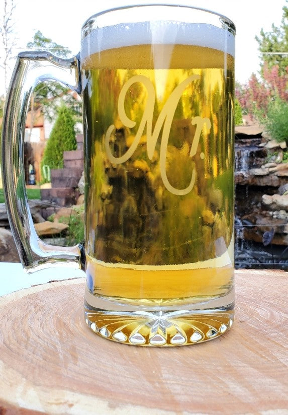 
    Hand Etched Beer Mugs