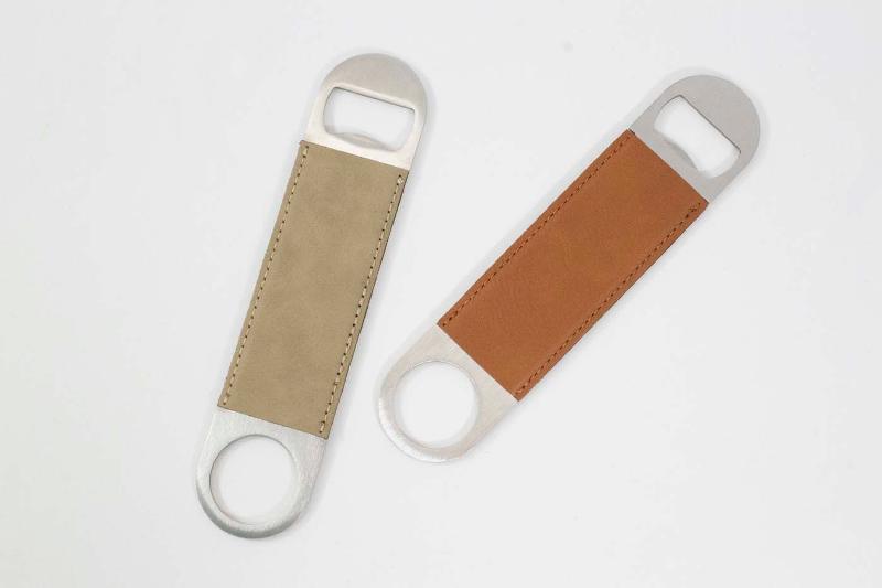 
Personalized Laser Engraved Vegan Leather Bottle Openers