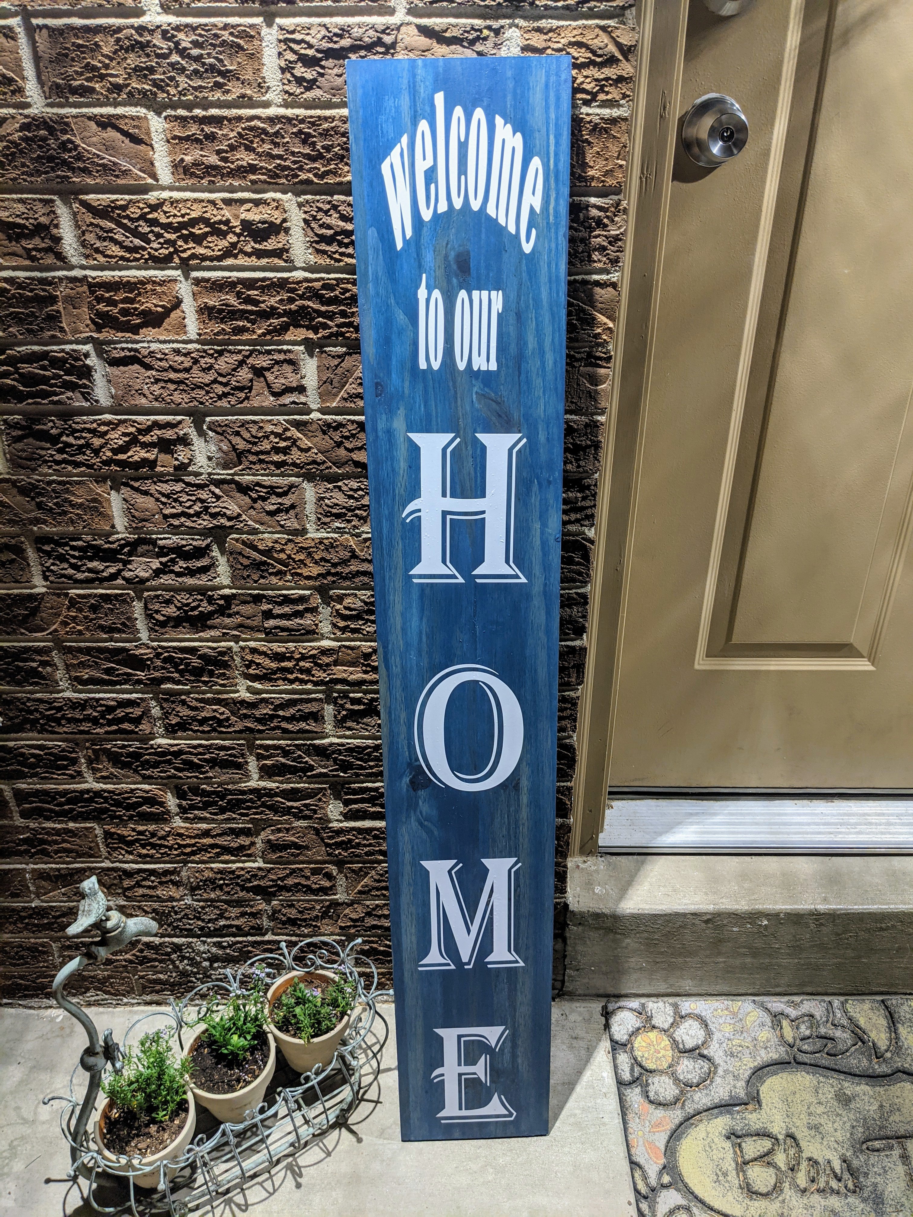 
    Handcrafted Welcome Front Porch Sign 48 x 7.5