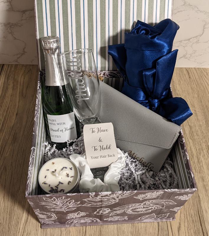 
Bridal Party Box Gift Sets - Bridesmaid Thank You Gift - Personalized Bridesmaid Gifts