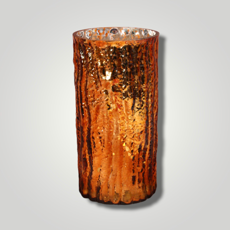 
    Amber Corrugated Vases