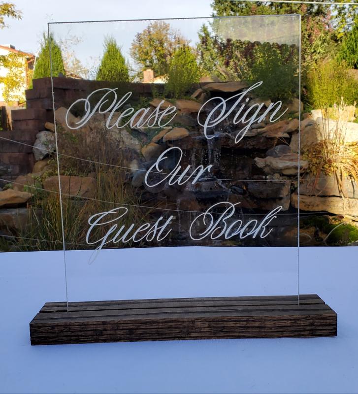 
    Please Sign Our Guestbook Acrylic Sign (Rental)