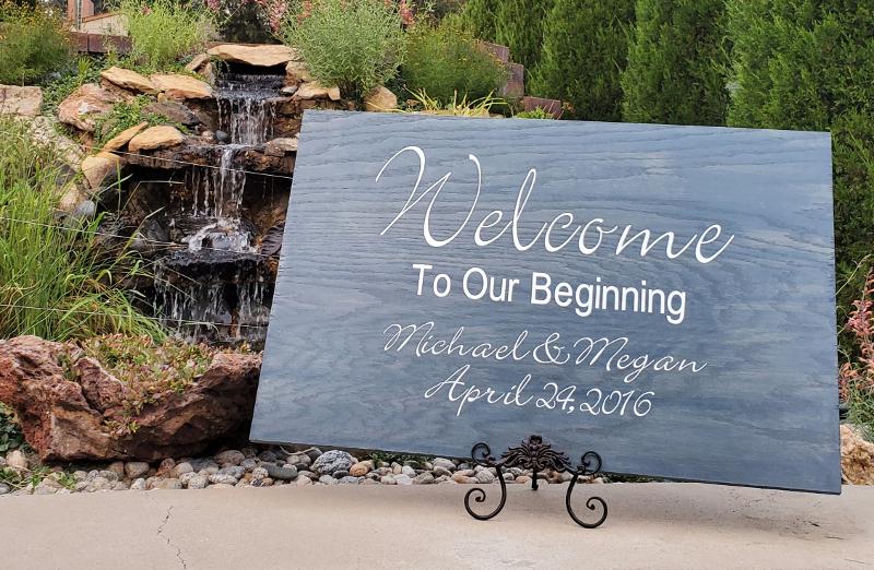 
Personalized Welcome to Our Beginning Sign